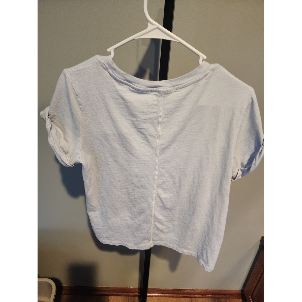 Sanctuary Pale Blue Short Sleeve Cropped Crew Tee - Picture 2 of 3